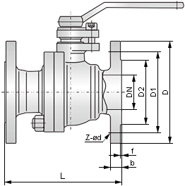 鈦合金球閥結構圖
